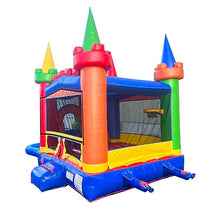 Pogo Bounce House Inflatable Castle Combo with Slide and Water Pool Rainbow