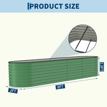 Festisoul 4-Pack 8x2x1.5ft Galvanized Raised Beds – Safety Edges, Rust-Resistant