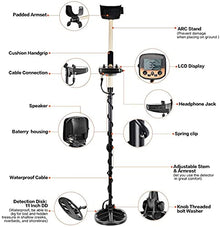 ELUKHT High Sensitivity Handheld Metal Detector with Waterproof Search Coil, Underground Metal Detector, Metal Finder Treasures Seeking Practical and Convenient