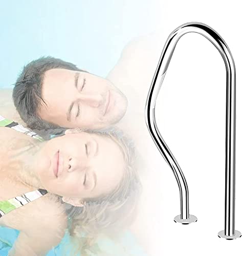 BSNANCA Pool Handrails Pool Hand Rail Swimming Pool Handrail, Easy-to-Install, Pool Hand Rail for Garden Backyard Pools and Inground Pools Entrances (Thick 1.2Mm)