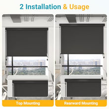 10'W x 8'H Integrated Roller Shades, Patio Sun Shade for Privacy Protection