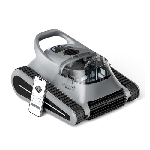 Cordless Robotic Cleaner, for Inground Pools Up to 2000 Sq.ft, All and Waterline Cleaning Vacuum (Space Gray)
