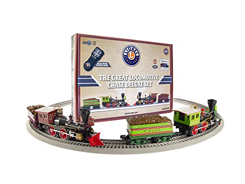 Lionel Great Locomotive Chase Deluxe LionChief Bluetooth 5.0 O Gauge Set Multi