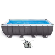 Intex Ultra Frame Rectangular Pool Set with Sand Filter Pump Gray