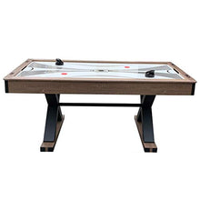 Hathaway Excalibur 6-ft Air Hockey Table with Table Tennis Top Driftwood Black