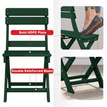 Costaelm Outdoor Bistro Table and Chairs Set of 2, Round Portable Folding Bar Height Barstool Set of 3, Tall Balcony Pub High Top Table 3 piece Patio Set for Deck, Backyard, Garden, Dark Green