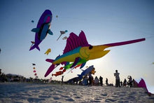 TiffyDance 56 Ft 3D Inflatable Swordfish Kite Pendant Red Blue