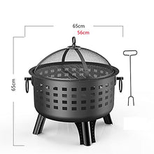 SLGGPJBU Backyard Patio Garden Fireplace Fire Pit Outdoor Garden Fire Pit Concrete Round and Wood Burning Fire Pit 2 in 1 Fireplace for Bonfire Barbecue in The Wild for
