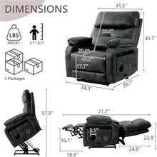 KTYUERGHK Power Lift Recliner for Adult Elderly with Heat Massage
