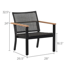 Royal Teak Collection NAPCC Naples Club Chair with Arm Support, Gray