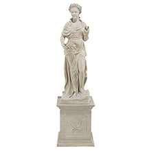 Design Toscano Spring Woman of the Four Seasons Garden Statue & Plinth 89 inch Faux Limestone