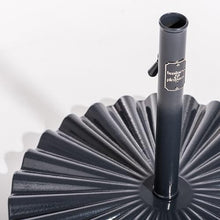 Business & Pleasure Co. The Clamshell Base - Outdoor Patio Umbrella Base - Vintage Black, 90lbs