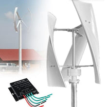 HENGCMM Wind Turbine Vertical Axis Wind Turbine Portable Vertical Wind Power Turbine Generator Kit 3 Blades 3kw/8kw 12V 24V 48V Noiseless Energy Wind Generator with MPPT Controller,3000W-12V
