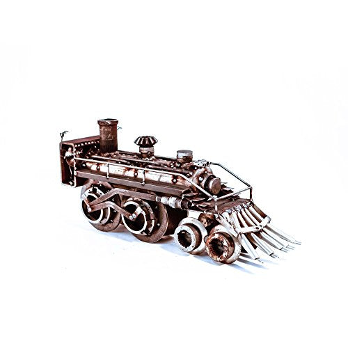 Sugarpost Gnome Be Gone Crazy Train Welded Scrap Metal Art Sculpture Item #1090