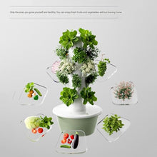 Vertical Hydroponic Tower Garden Hydroponics Growing System with LED Grow Lights, Self-Watering Timer, for Indoor Herbs Fruits Vegetables Planting