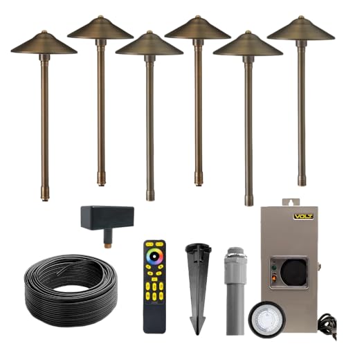 VOLT 12V Max Spread Color-Changing RGBCW LED Path Light Kit (Bronze)