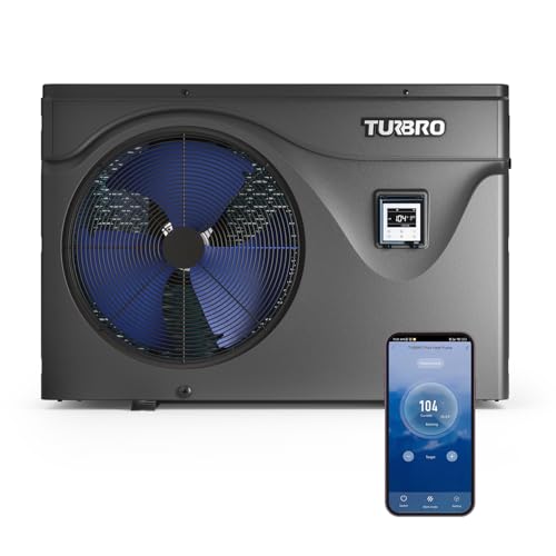 TURBRO Full Inverter Pool Heat Pump-75,000 BTU, WiFi Control, 220–240V