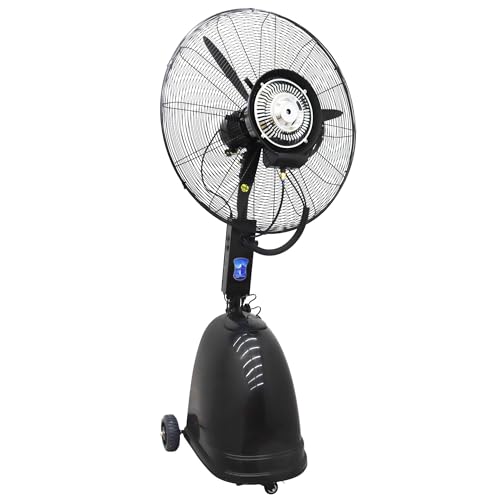 HQHAOTWU Electric Misting Oscillating Fan Humidification and Watering Industrial Spray High-Velocity Misting Fan Indoor&Outdoor 26inch
