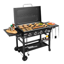 Grills House GB4000P 35-Inch 4-Burner Gas Griddle with Hard Cover Black