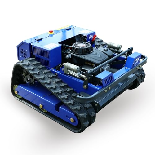 Remote Control Lawn Mower – Hybrid Gas-Electric, 9HP, Zero Turn, 0.79-5.9" Electric Height, 45° Slope, Self-Developed Control Box – for Orchard, Hillside, Brush – High-Efficiency Tracked Mower