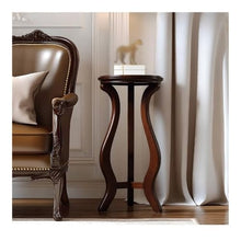 WOAITIANTIAN Vase Stand American Vintage Style Three Legged Flower Rack, Indoor Corner Wood Plant Display Base(Large)