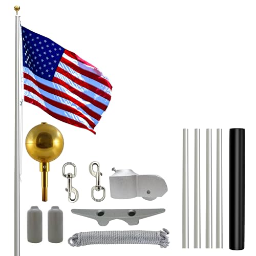 Super Tough 25ft Heavy Duty USA-Made High-Grade Aluminum Flagpole