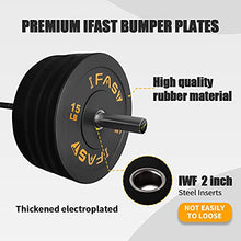 IFAST Home Gym 100LB Olympic Weight Set with 7Ft Barbell Bar