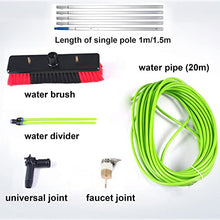 Solar Panel Cleaning Kit, Portable Window Cleaning Brush, Window Washing Kit with Extension Pole, Photovoltaic Panel Water Spray Cleaning Brush/50Cm Brush Head/12M Rod