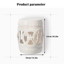 CETEOR Ceramic Garden Stool, Copper Money Stool, Ceramic Decorative Drum Stool, Shoe-Changing Stool, Outdoor Garden Decorative Stool, Used in Gardens, Terraces, Deck Backyards, Etc.