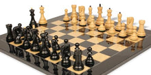 The Chess Store Zagreb Series Chess Set Ebonized & Boxwood with Black & Ash Burl Board - 3.25" King