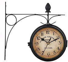 SLGGPJBU Double Sided Wall Clock,Retro Wall Clock Outdoor Garden Wall Clock Outdoor Indoor Garden Wall Clock,Silent Non Ticking