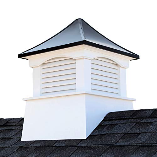 Good Directions Coventry Vinyl Black Aluminum Roof Cupola 36" x 49" Black