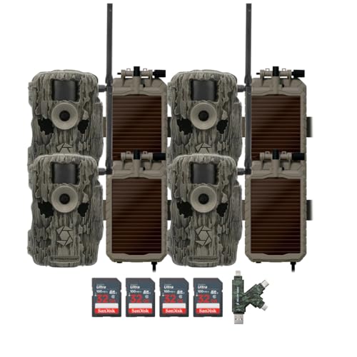 Stealth Cam 36MP Fusion Max Cellular Trail Camera Bundle with Solar Power Panel and Memory Cards