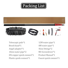 Cleaning Brush Water Supply Pole Kit, Window and Solar Cleaning Pole with Water Supply Retractable Brush/Brush Window and Solar Panel Cleaning Tool ()