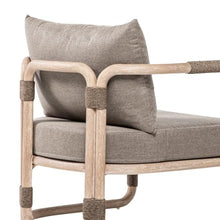 Baja Outdoor Lounge Chair in Brown Eucalyptus with Brown Cushion