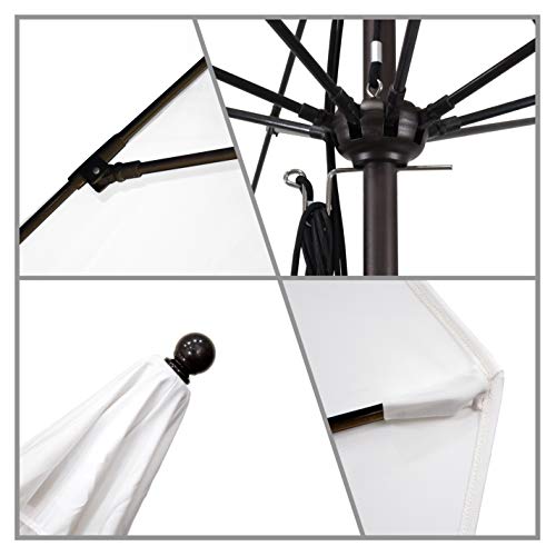 California Umbrella 11' Rd. Venture Series Contract Grade Patio Umbrella Pulley Open Tangerine