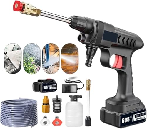 20000mAh High Pressure Washer,Car Wash Gun,60Bar Spray Nozzle,Multipurpose,for Auto Home Garden