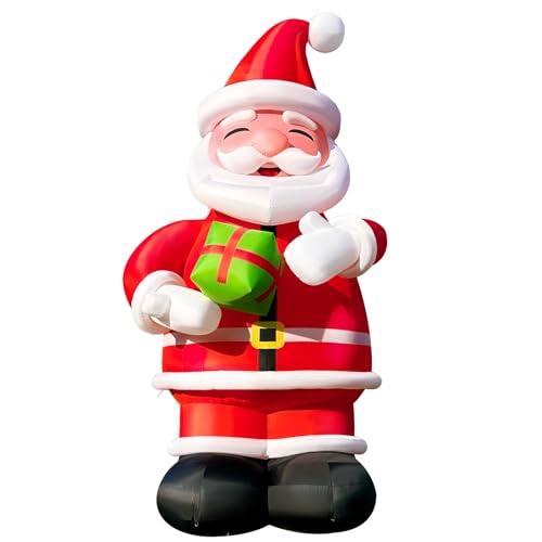 OZIS Giant 14.5Ft Inflatable Santa Claus with Gift Red