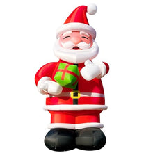 OZIS Giant 27Ft Inflatable Santa Claus Holding Gift Red