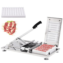 JDXQBLD Stainless Steel Manual Mutton Kebab Skewer Machine,10 Holes Barbecue Kebab Maker,w/Meat Boxes,Meat String Skewer Machine