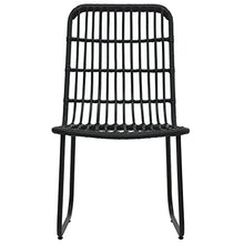 Heofavd 5-Piece Black Outdoor Dining Set31.5 Square Glass Top Table with Stackable Chairs Durable Powder-Coated Steel Frame UV-Rated Poly Rattan Bistro Patio Furniture for Garden Balcony Backyard
