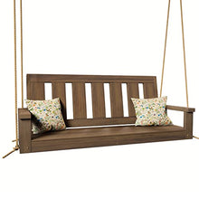 Porchgate Amish Heavy Duty 700 Lb Ardmore Porch Swing W/Ropes (4 Foot, Warm Walnut Stain)