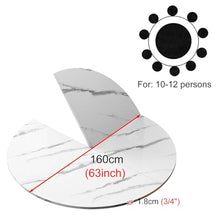 BBHW Space Saving Round Folding Table Top Only, White Wood Indoor Dining Table Replacement Top, Home Party Coffee Patio Table Top No Legs (Size : 160 cm (63 inch))
