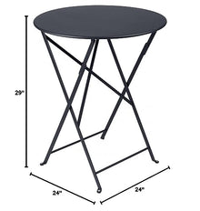 Fermob Bistro 24" Round Table - Anthracite