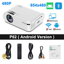 TEDILUVI P62 Mini Projector 4000 Lumens, 1920*1080P Supported LED Video Beamer For Mobile Phone Mirroring Android Optional