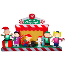 Gemmy Giant Christmas Inflatable Peanuts Gang Stage Scene, 7 ft Tall, Multi