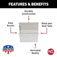 TaylorMade Stow 'N Go Low-Profile Fiberglass Dock Box White 20" H x 40" W x 19" D