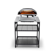 ooni Large Modular Outdoor Table - 31x31x35 Inch Stainless Steel Pizza Oven Stand, Barbecue Cart, Outdoor Pizza Station