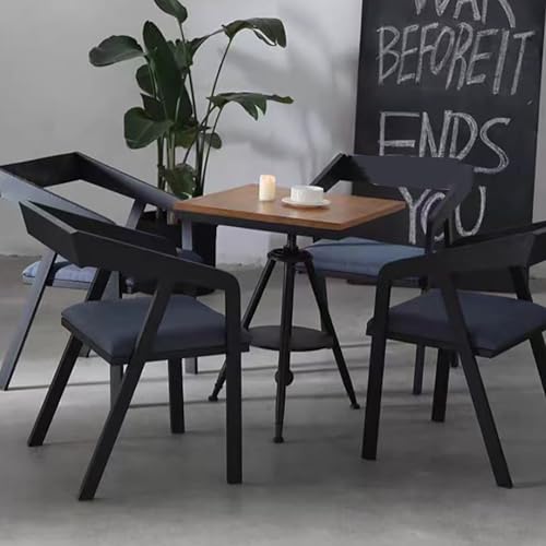 JOSOGO Outdoor Cafe Bistro Table and Chair Set, Metal Round Dining Set for Coffee Shop, Commercial Restaurant Furniture for Dessert Shop Patio,Bar BBQ Hotpot Seating(P)