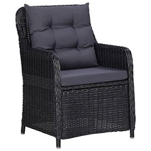 AJSEOYBS Outdoor Patio Set,Outdoor Garden Furniture,9 Piece Patio Dining Set Poly Rattan Black,for Deck, Patio, Garden, Poolside, Backyard